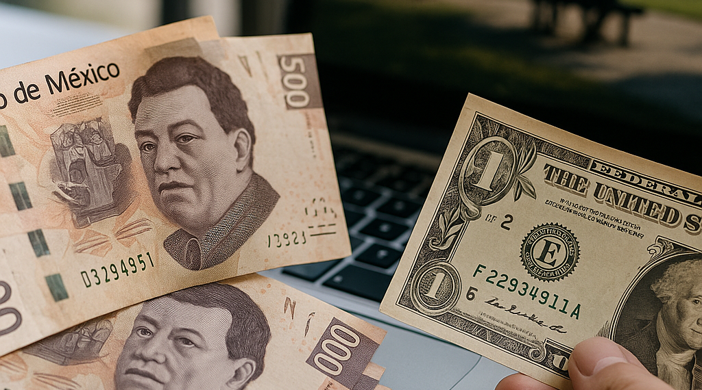 Peso mexicano avanza frente al dólar por mayor apetito por riesgo en el mercado