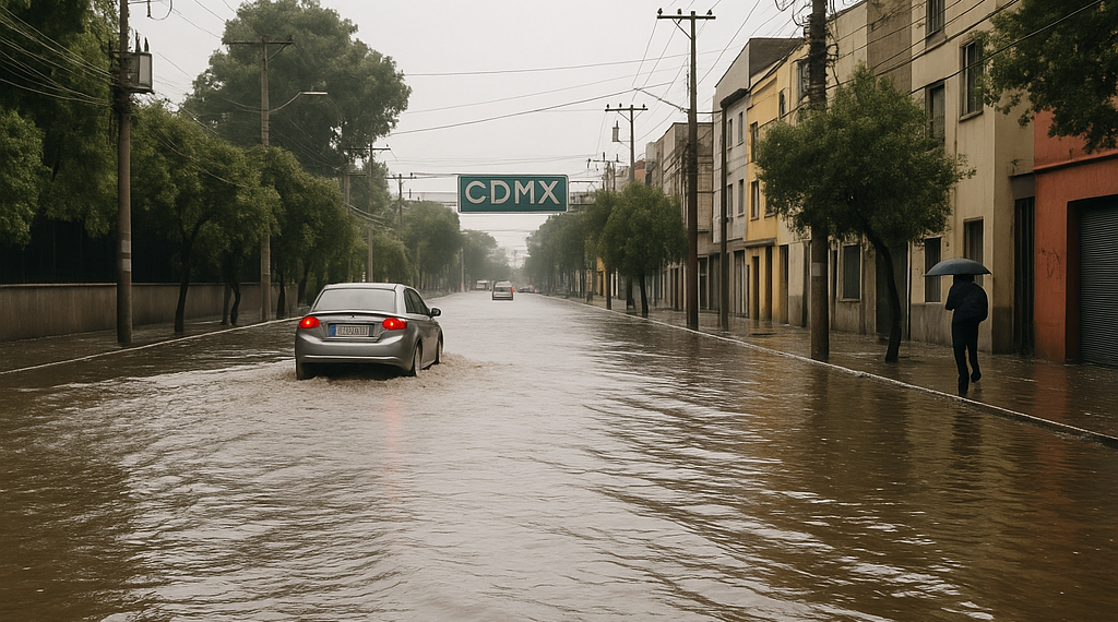 Causan lluvias anegaciones en CDMX