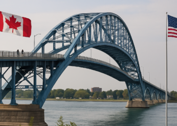 Nuevo puente fronterizo entre Canadá y EU será inaugurado a finales de julio tras meses de retraso