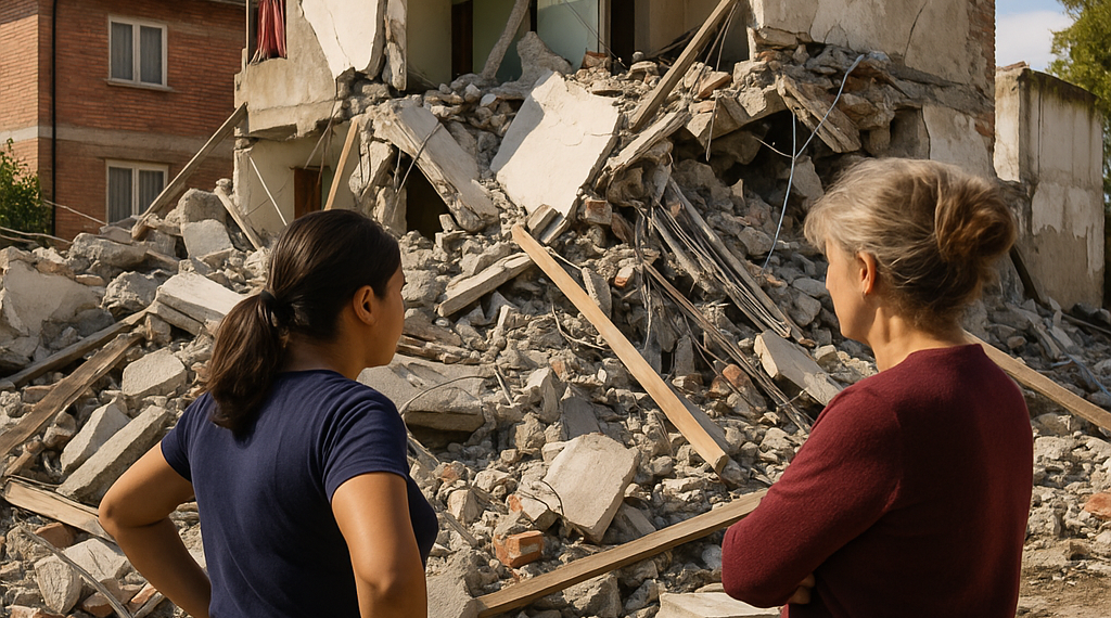Vecinos pierden sus hogares tras doble sismo