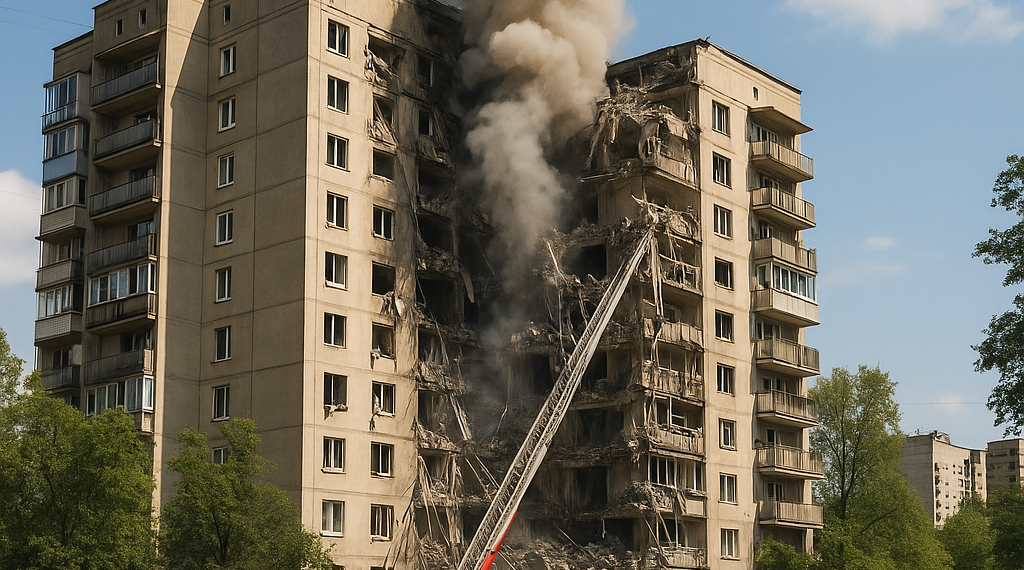 Rusia lanzó un ataque masivo con misiles balísticos contra barrios residenciales en Kiev: al menos dos muertos y ocho heridos
