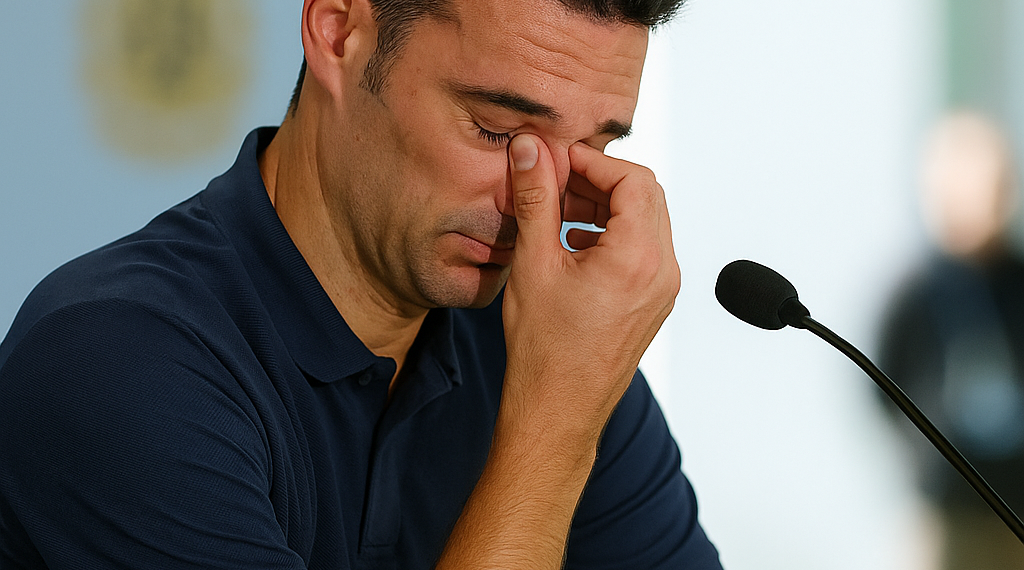Scaloni rompe a llorar en rueda de prensa... y su futuro queda en el aire: "No sé si podré lograr algo más grande que esto"