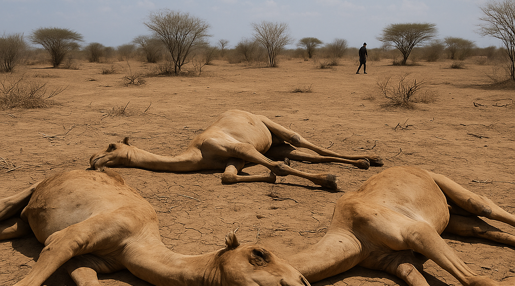 Una investigación alerta que la sequía mató camellos en casi la mitad de los hogares de Somalia