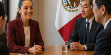 Sheinbaum se reúne con empresarios japoneses en Palacio Nacional para conversar sobre inversiones