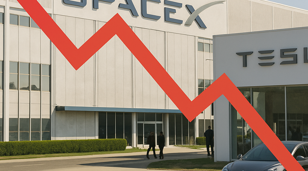 SpaceX y Tesla borran 1.114 billones de dólares en lo que va de julio