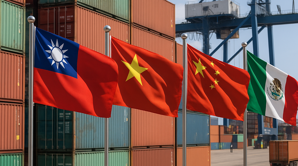 Taiwán y Vietnam rebasan a China y México en superávits con EU