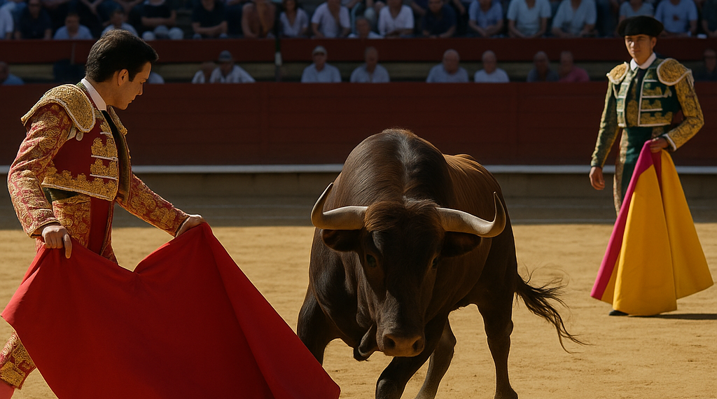 Alejandro Talavante, en una media verónica a uno de sus toros.