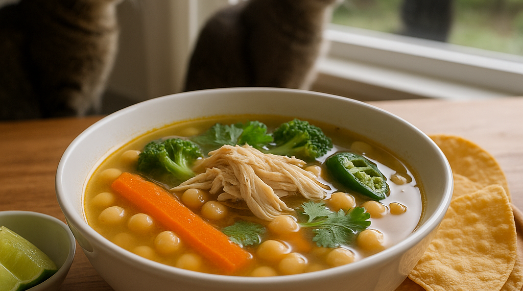 Caldo tlalpeño: El platillo de Tlalpan que combina pollo, garbanzos y aguacate