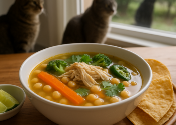 Caldo tlalpeño: El platillo de Tlalpan que combina pollo, garbanzos y aguacate