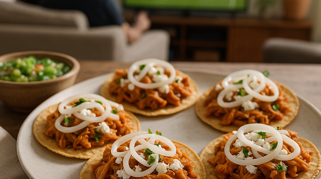 Tostadas de tinga para ver México vs Inglaterra: La receta para botanear sin complicarte