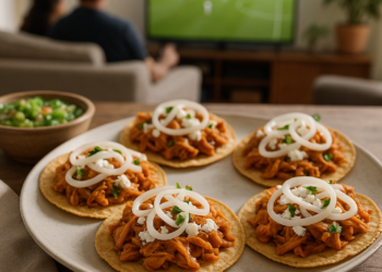 Tostadas de tinga para ver México vs Inglaterra: La receta para botanear sin complicarte