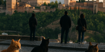 Javier Perianes durante su recital en el Patio de los Arrayanes de La Alhambra, la noche del 6 de julio en el Festival de Granada.