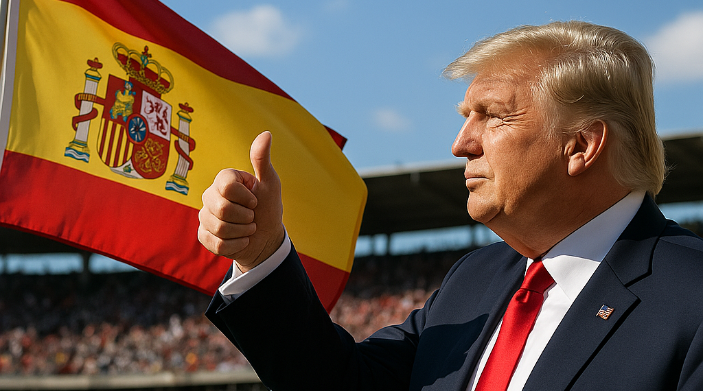 Trump se queda en el escenario junto a España y acapara los focos del Mundial
