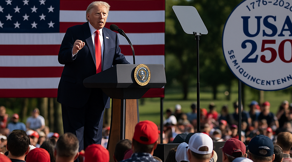 Trump celebrará aniversario 250 de EU con mitin al estilo de campaña