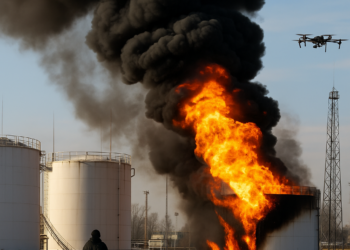 Ucrania lanzó un ataque con drones contra un depósito de petróleo en la región rusa de Stavropol