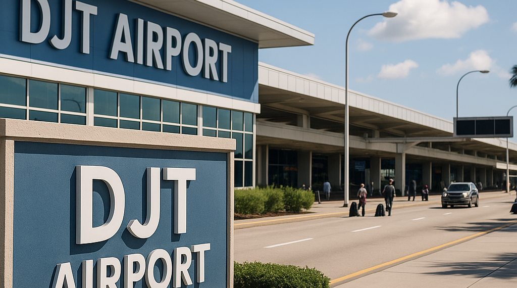 Un aeropuerto de Florida cambia oficialmente su nombre en honor a Donald Trump: de PBI a DJT