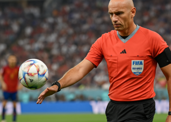 Vincic, el árbitro de la roja a Hincapié por la 'ley Vinicius', pita la final del Mundial