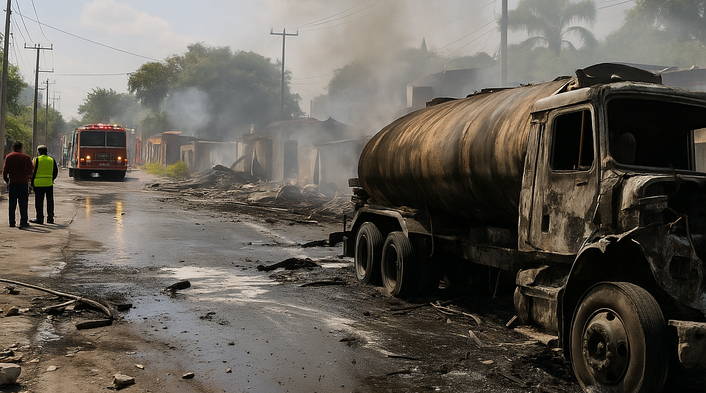 Explota pipa en Cuernavaca; deja 20 heridos y casas dañadas