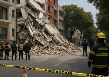 Colapsa edificio en Colonia Escandón