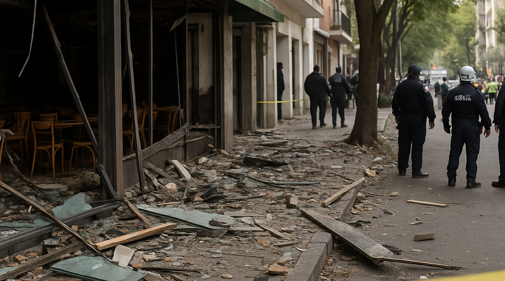 Deja 11 heridos explosión en restaurante de la Roma