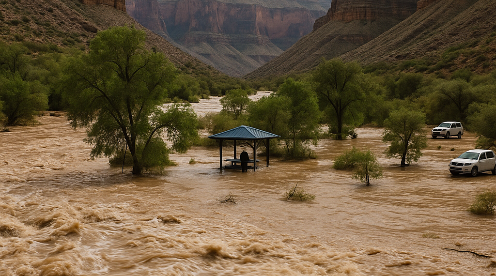 Al menos 15 personas estarían desaparecidas tras inundación repentina en el Gran Cañón