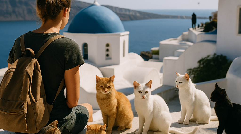 Un refugio en Grecia ofrece alojamiento gratuito a cambio de cuidar gatos en una isla paradisíaca