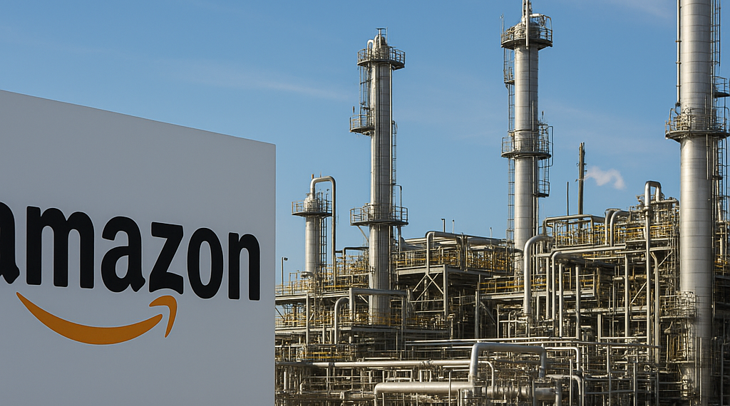 Amazon invierte en construcción de enorme planta de gas en EU para centros de datos