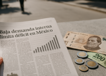 La debilidad de la demanda interna frena el déficit externo en México. El déficit fiscal y la inversión sostienen un elevado déficit comercial en EU