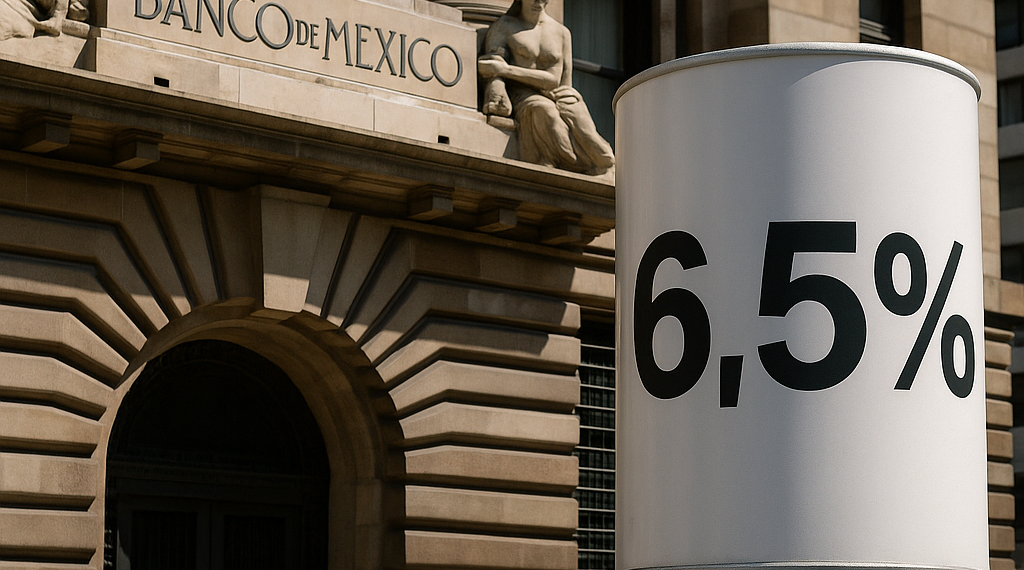 Banxico mantiene su tasa de interés en 6.5%