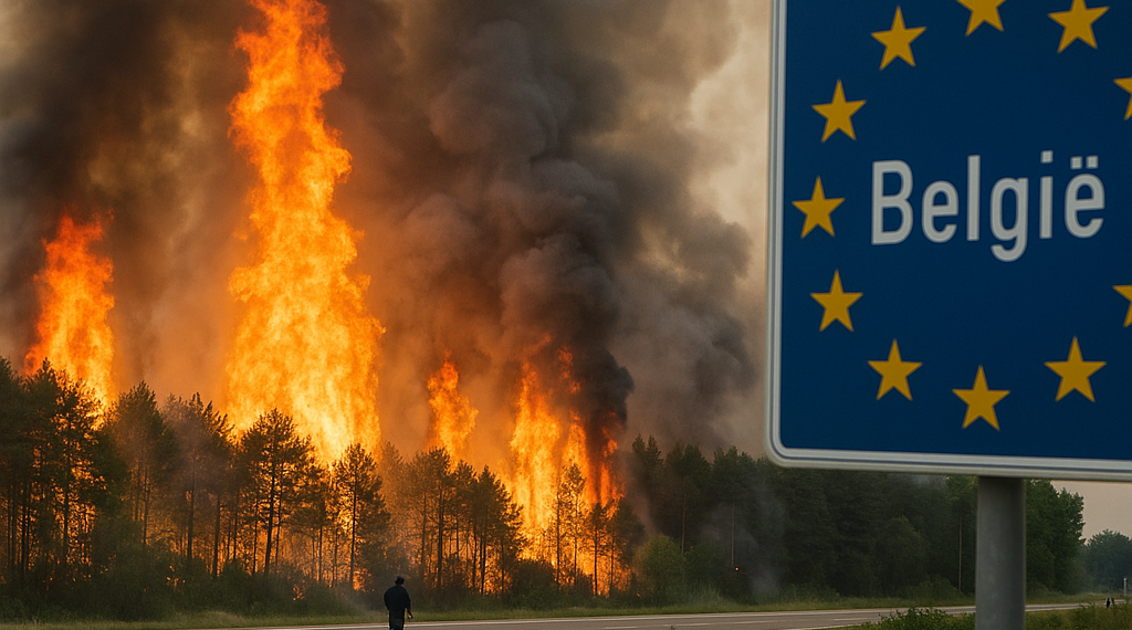 Bélgica combate su mayor incendio forestal mientras las llamas amenazan la frontera con Alemania