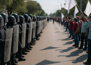 Encara CSP protestas durante gira en Tamaulipas