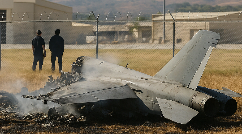 Avión de combate estadounidense se estrella cerca de una base militar en California