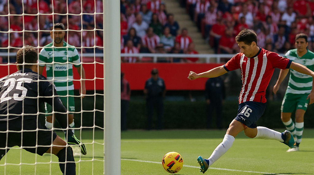 Chivas le gana por la mínima al Santos, vía penal
