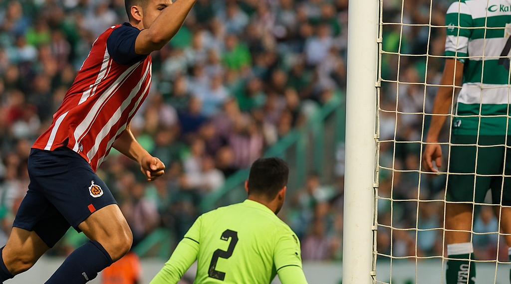 Chivas le gana por la mínima al Santos, vía penal