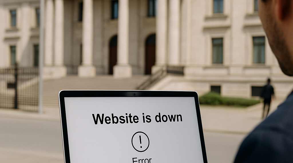 Se cae portal del Gobierno por corte de conectividad