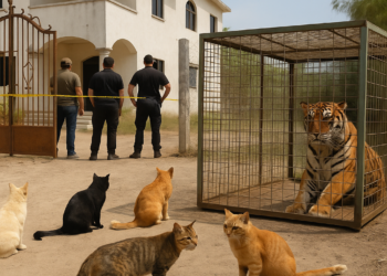 Aseguran 5 inmuebles y 130 animales exóticos en Tamaulipas