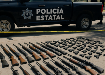 Decomisan en NL arsenal  procedente de EU