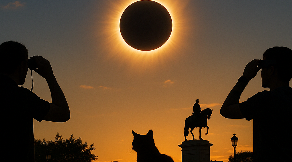 Observan en España eclipse solar total