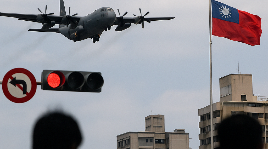 Tensión en Asia: un avión militar estadounidense sobrevoló el estrecho de Taiwán y el régimen chino vigiló la operación