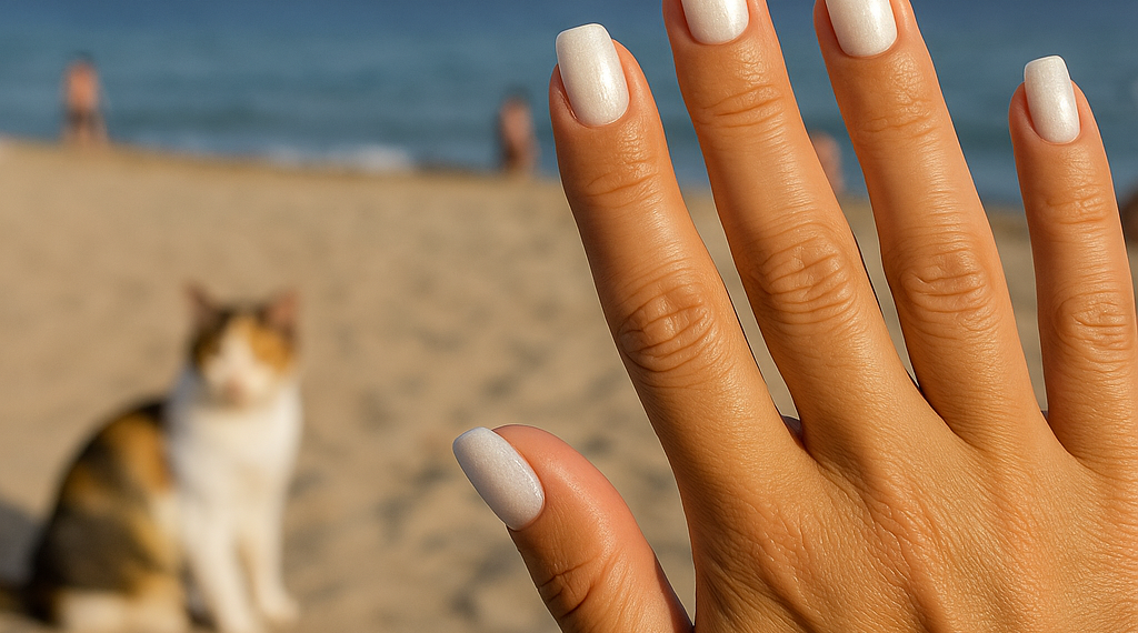 The End of Summer Calls for Coconut Chrome Nails