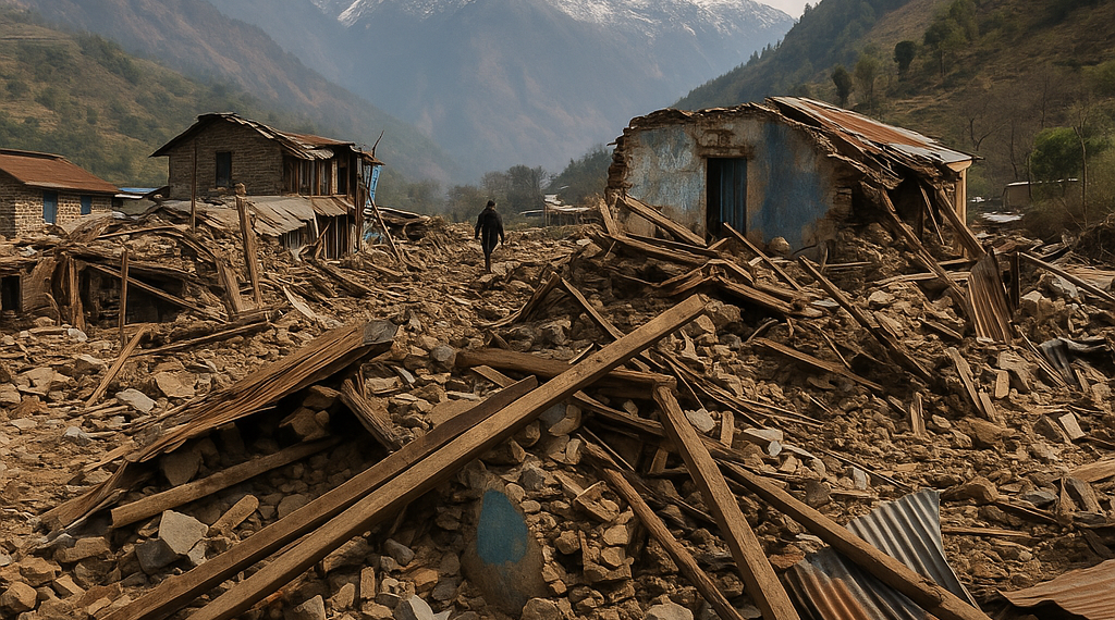 La devastación causada por la avalancha en Nepal
