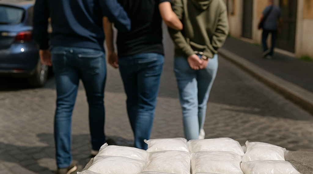 Detienen a pareja mexicana con 17 kilos de metanfetamina en aeropuerto de Roma