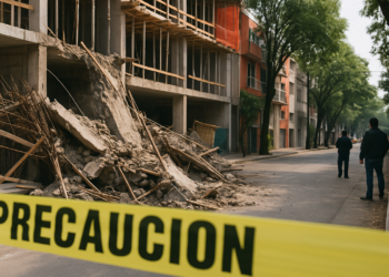 Suspenden obra tras colapso en colonia Escandón