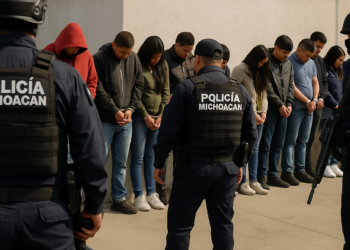 Van 12 detenidos en Michoacán, entre ellos hija de capo