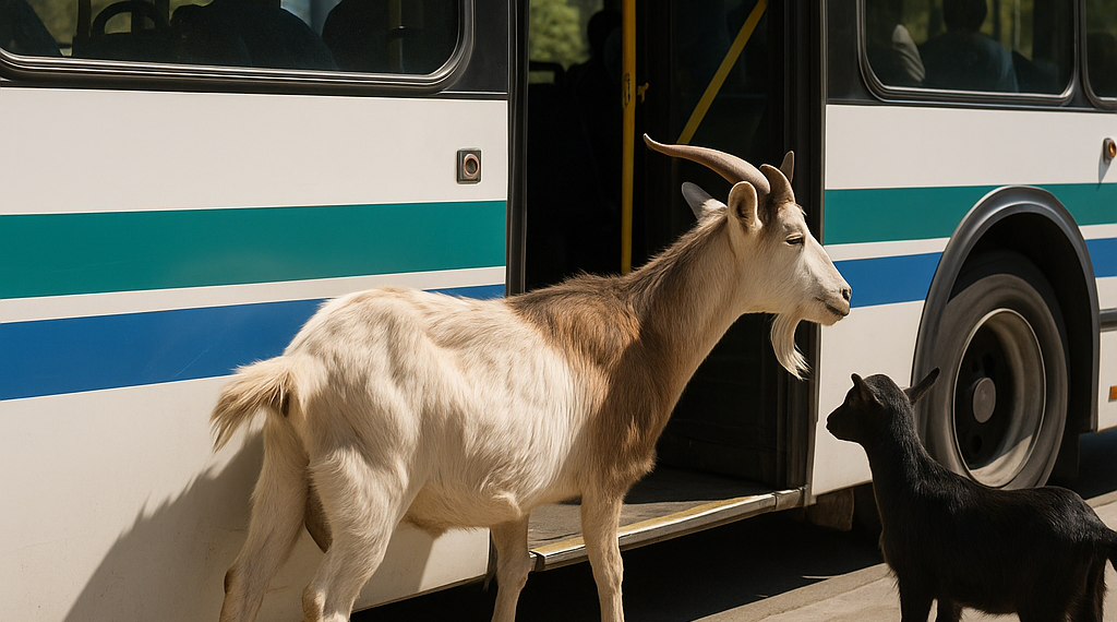 Dos cabras se suben a un autobús y descubren que no era el suyo