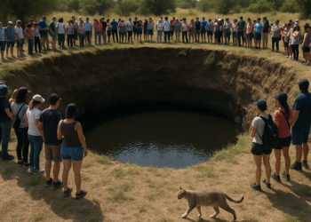 El extraño movimiento de las aguas de este pozo se ha hecho viral y atrae a centenares de curiosos