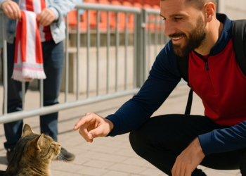 El divertido momento de Borja Fernández con un aficionado del CD Lugo: "Lo vi tarde"