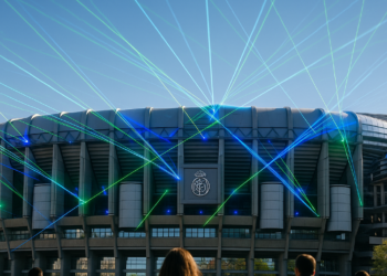 El nuevo espectáculo de luces del Santiago Bernabéu