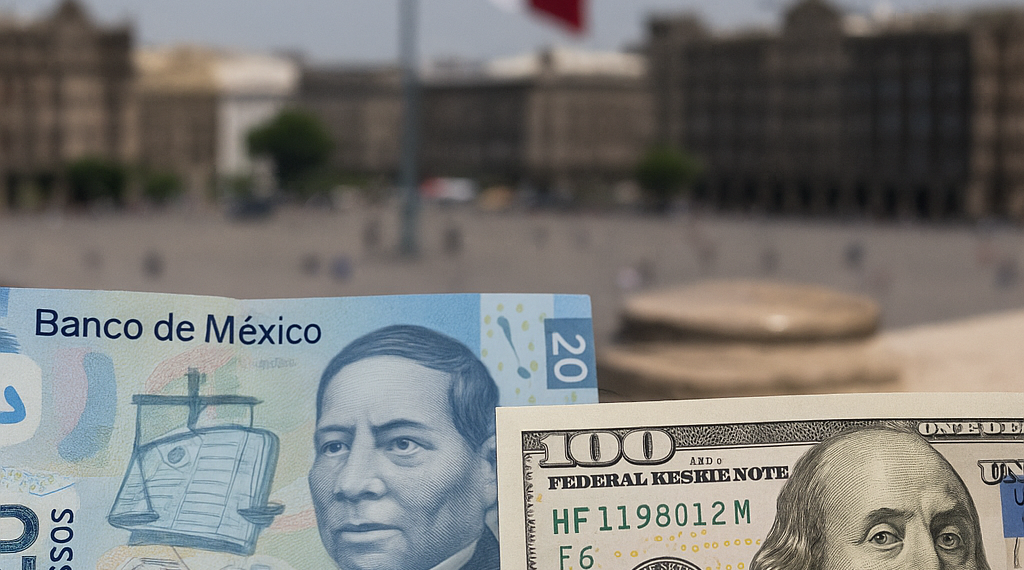 Peso mexicano registra mejor cierre frente al dólar desde mayo de 2024 y avanza en la semana