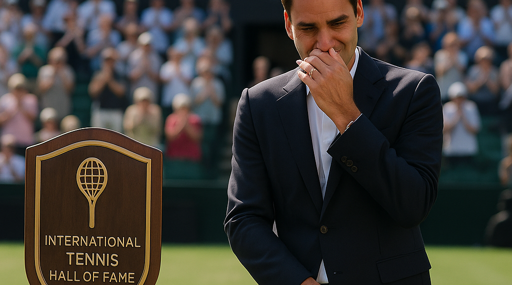 Amidst Tears and Fanfare, Roger Federer Is Inducted Into The International Tennis Hall of Fame in Newport
